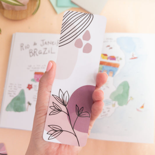 Blossom & Stripes Laminated Bookmark