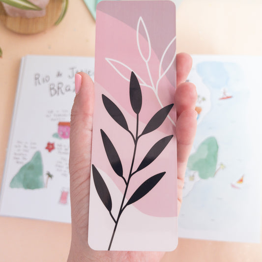 Pink Wave Laminated Bookmark