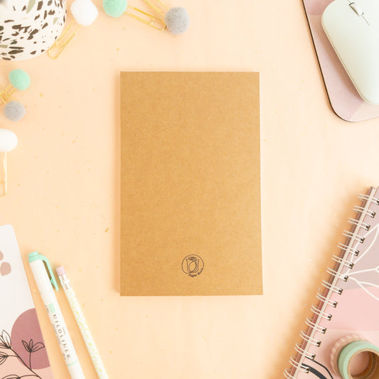 White Floral Weekly Planner Notepad - Half-letter