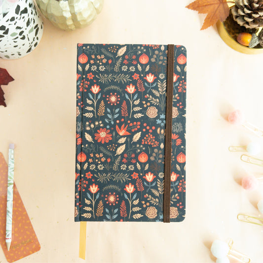 Elegant Floral Fall Notebook