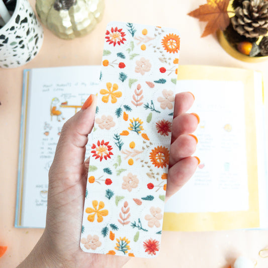 Bookmark Cozy Fall Embroidery