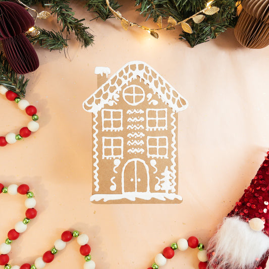 Gingerbread House Holiday Card - Two-Story Home