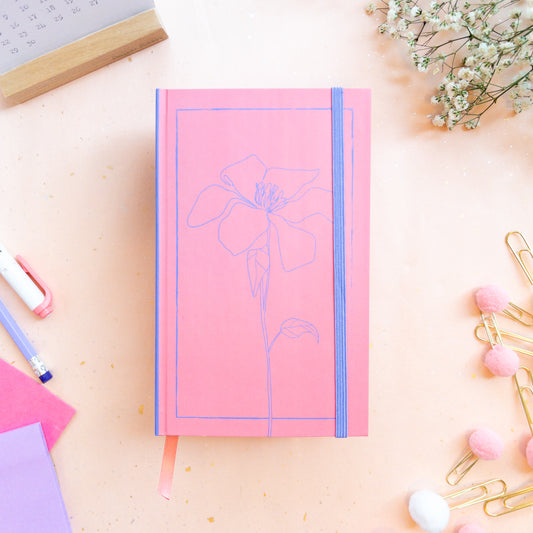 Coral Bloom B6 Case-Bound Notebook