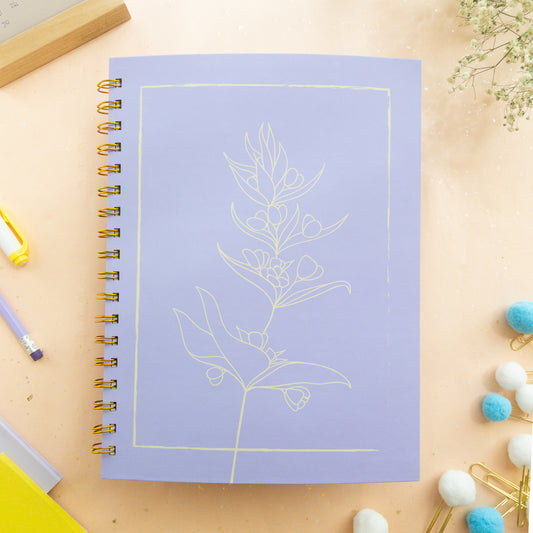 Lilac Vibes B5 Wire Notebook