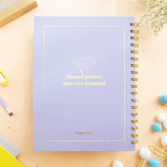 Lilac Vibes B5 Wire Notebook