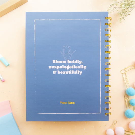 Blushed Tulips B5 Wire Notebook