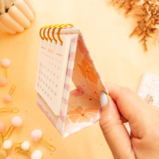Summery Floral Petite Desk Calendar