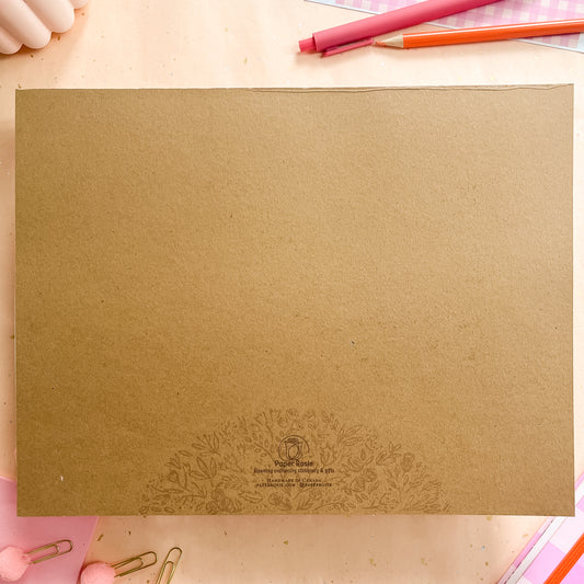 Berry Gingham Weekly Planner Notepad - letter size