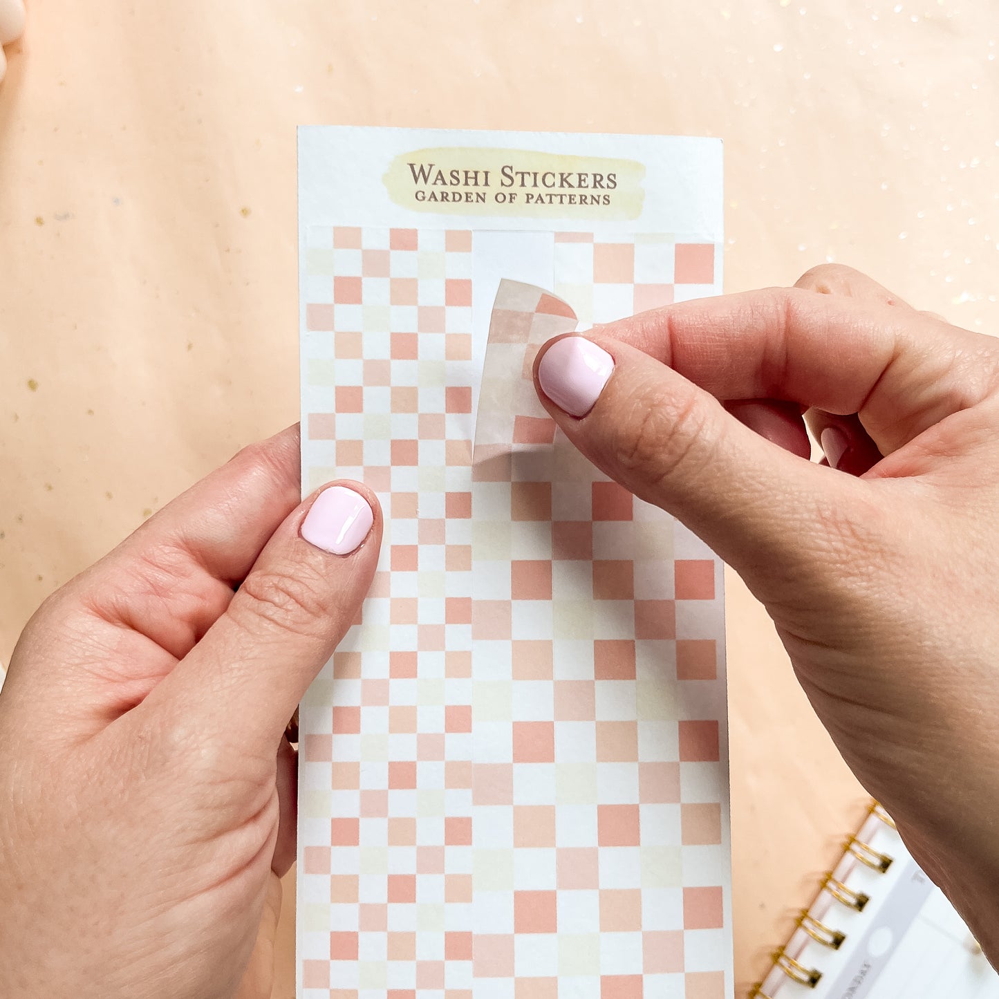Sun-Kissed Checks Washi Sticker Sheet