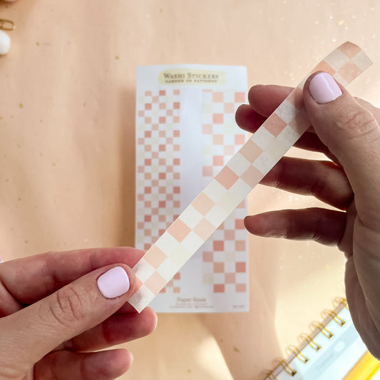 Sun-Kissed Checks Washi Sticker Sheet
