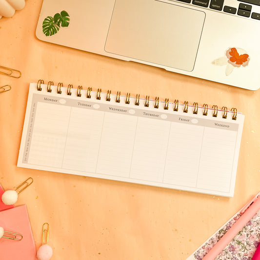 Coquette Bloom Weekly Keyboard Planner