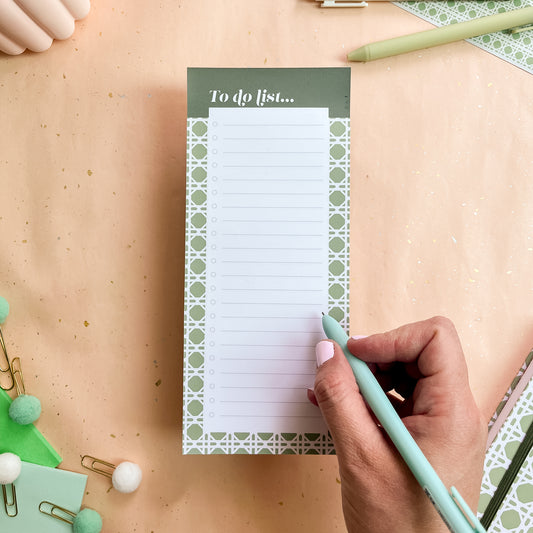 Sage Trellis To-do List Notepad