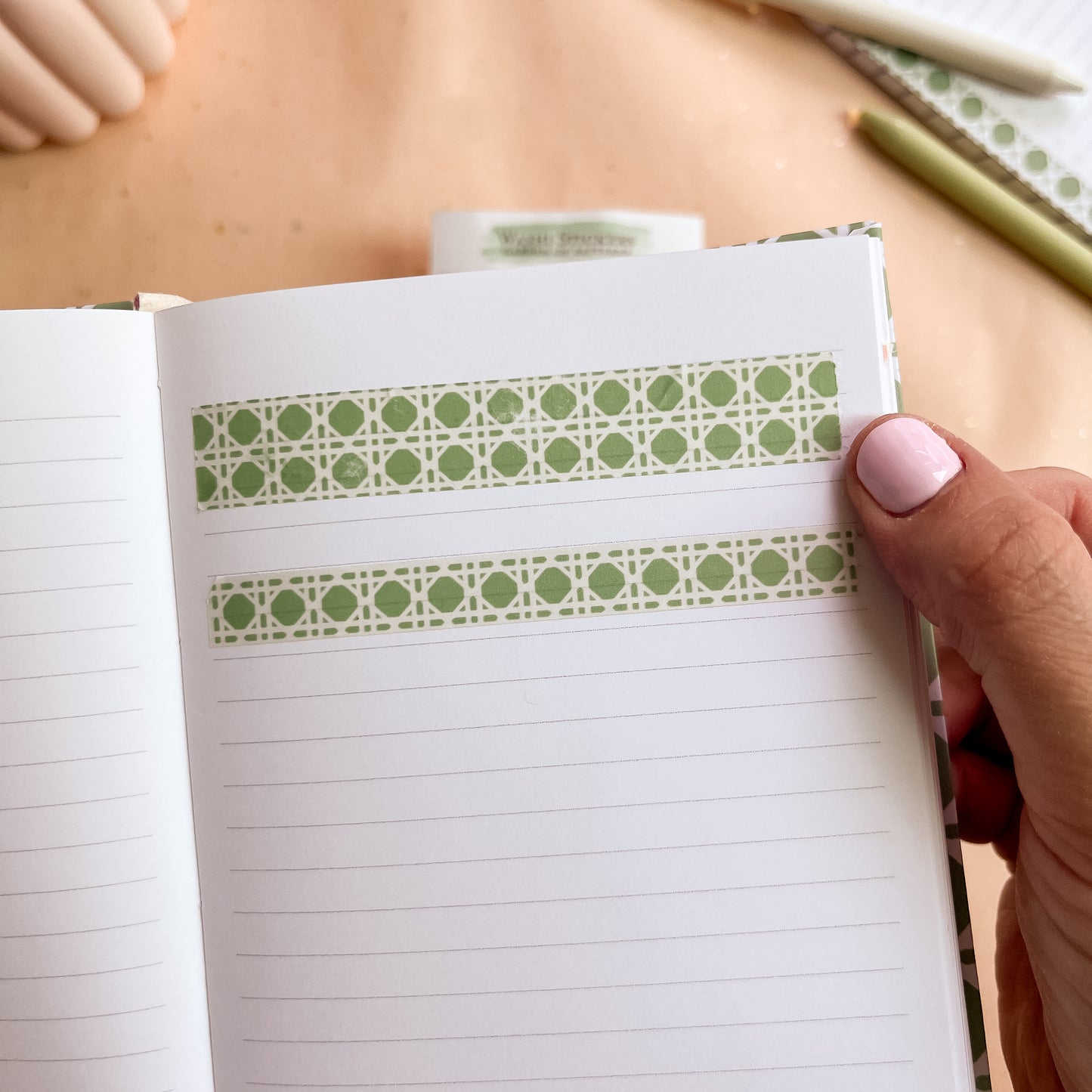 Sage Trellis Washi Sticker Sheet
