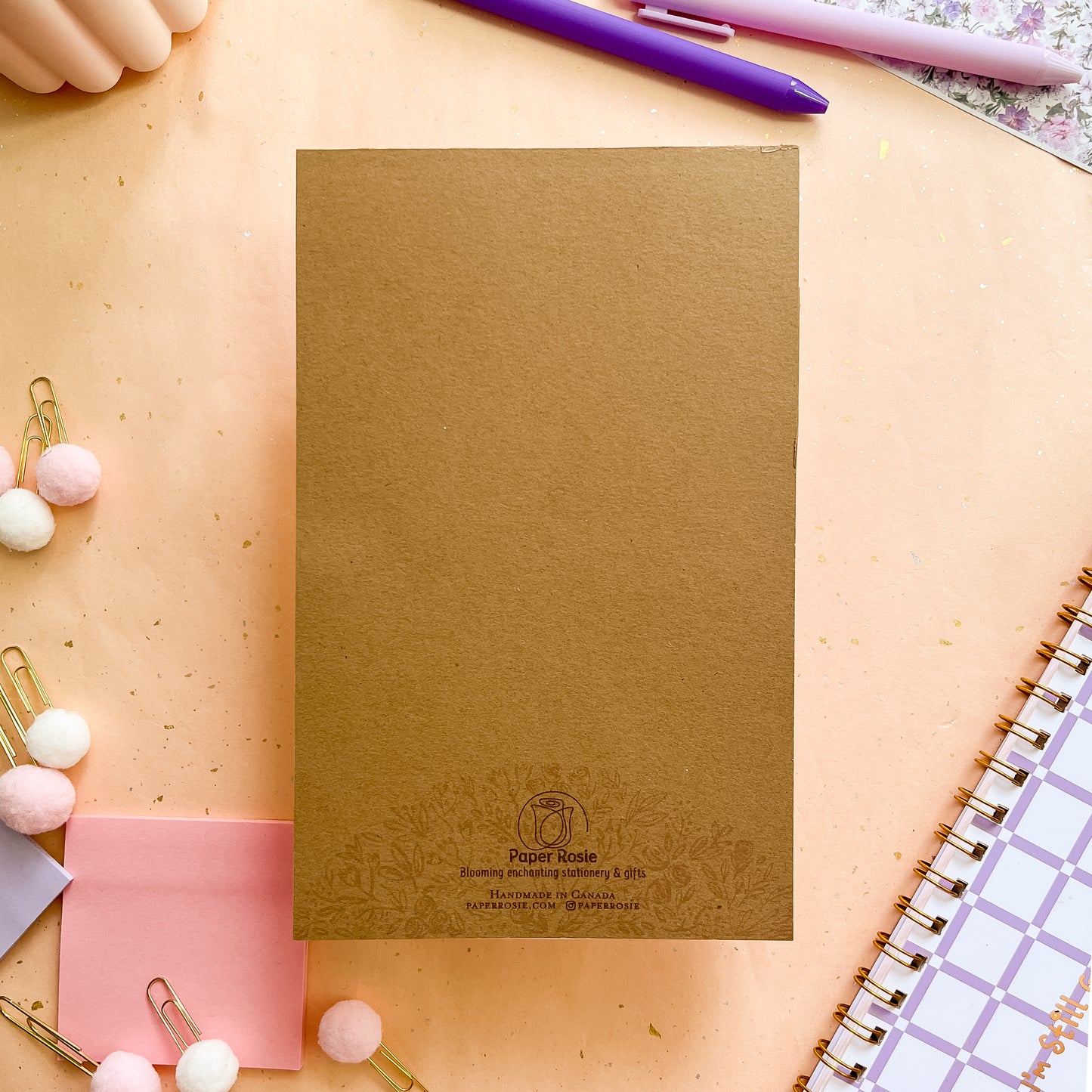 Orchid Grid Weekly Planner Notepad - Half-letter
