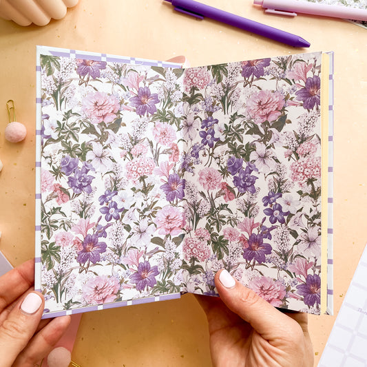 Orchid Grid B6 Case-Bound Notebook