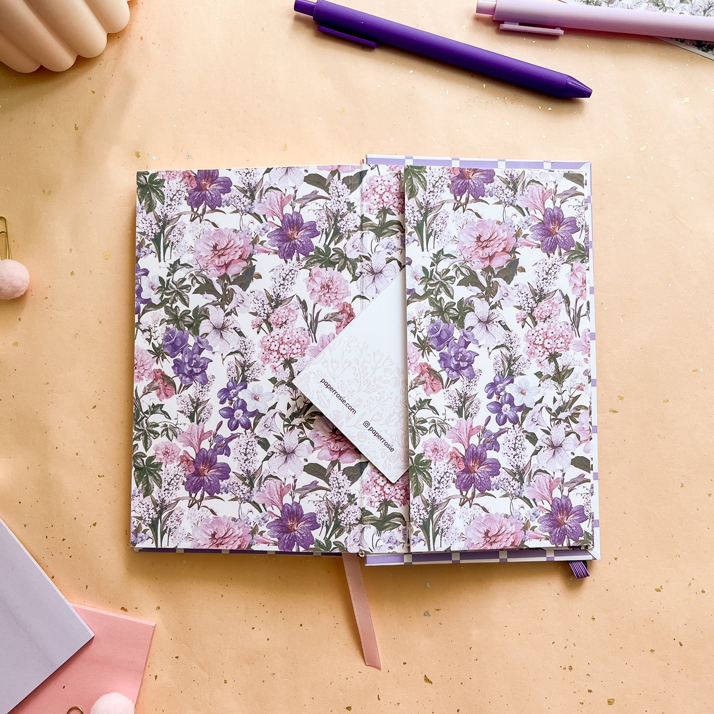 Orchid Grid B6 Case-Bound Notebook