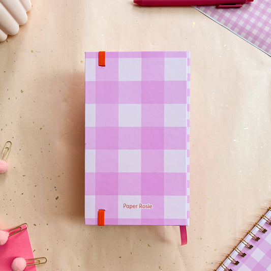 Berry Gingham Notebook, B6, Case-Bound