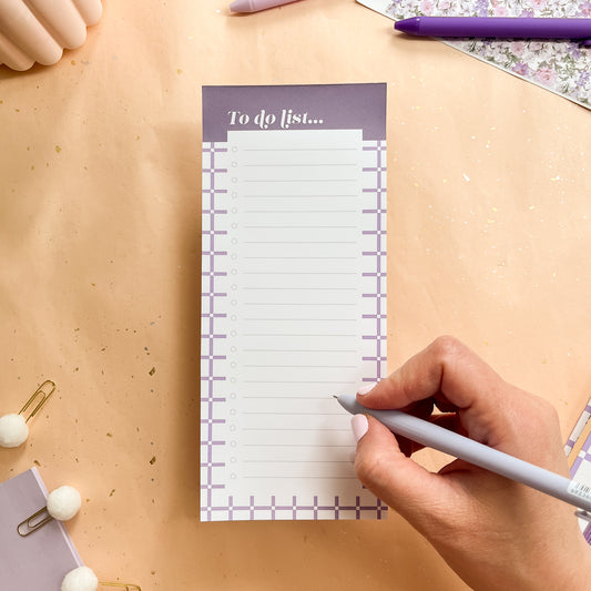 Orchid Grid To-do List Notepad