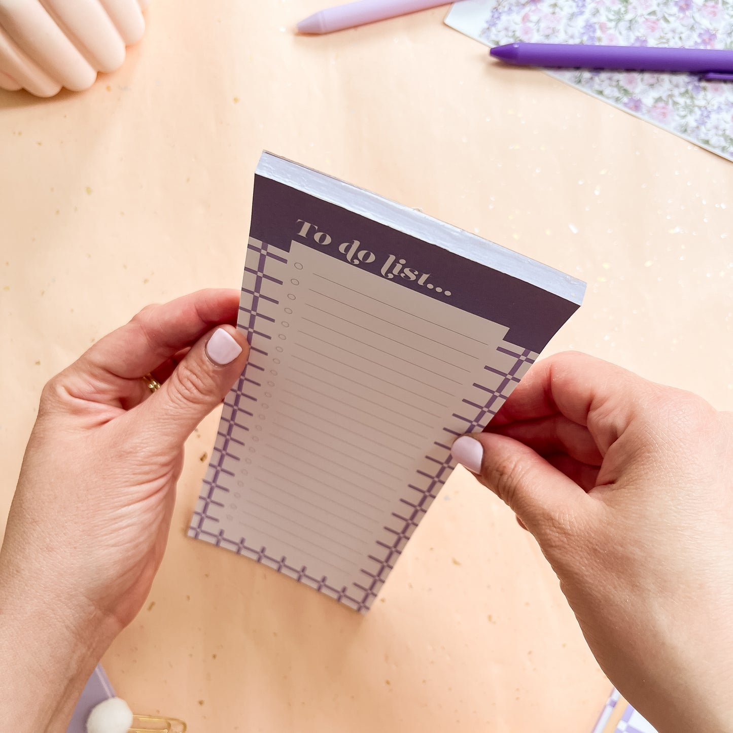 Orchid Grid To-do List Notepad