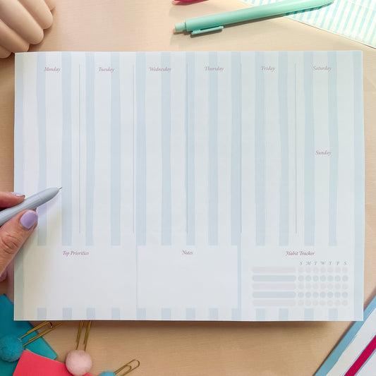 Coastal Canopy Weekly Planner Notepad - letter size