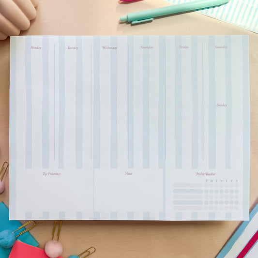 Coastal Canopy Weekly Planner Notepad - letter size