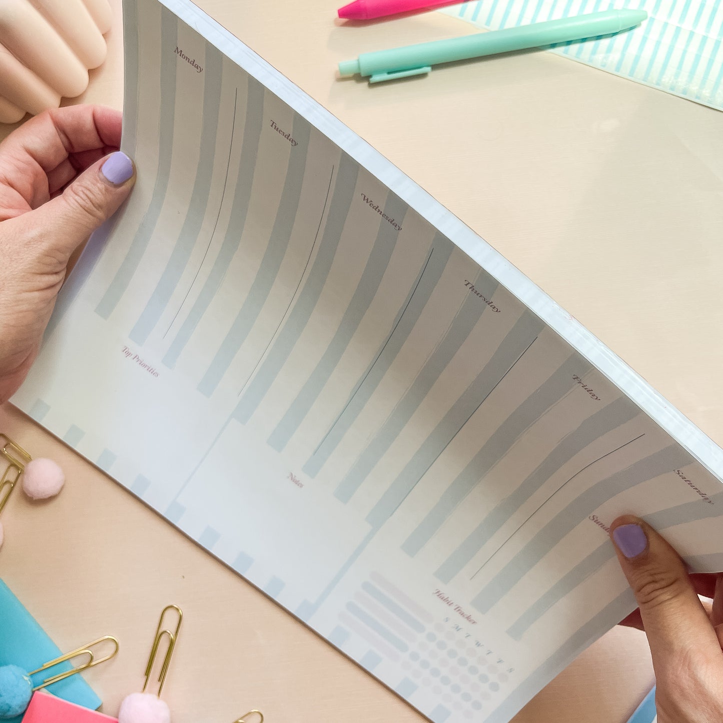 Coastal Canopy Weekly Planner Notepad - letter size
