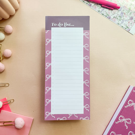 Coquette Bloom To-do List Notepad