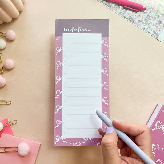 Coquette Bloom To-do List Notepad
