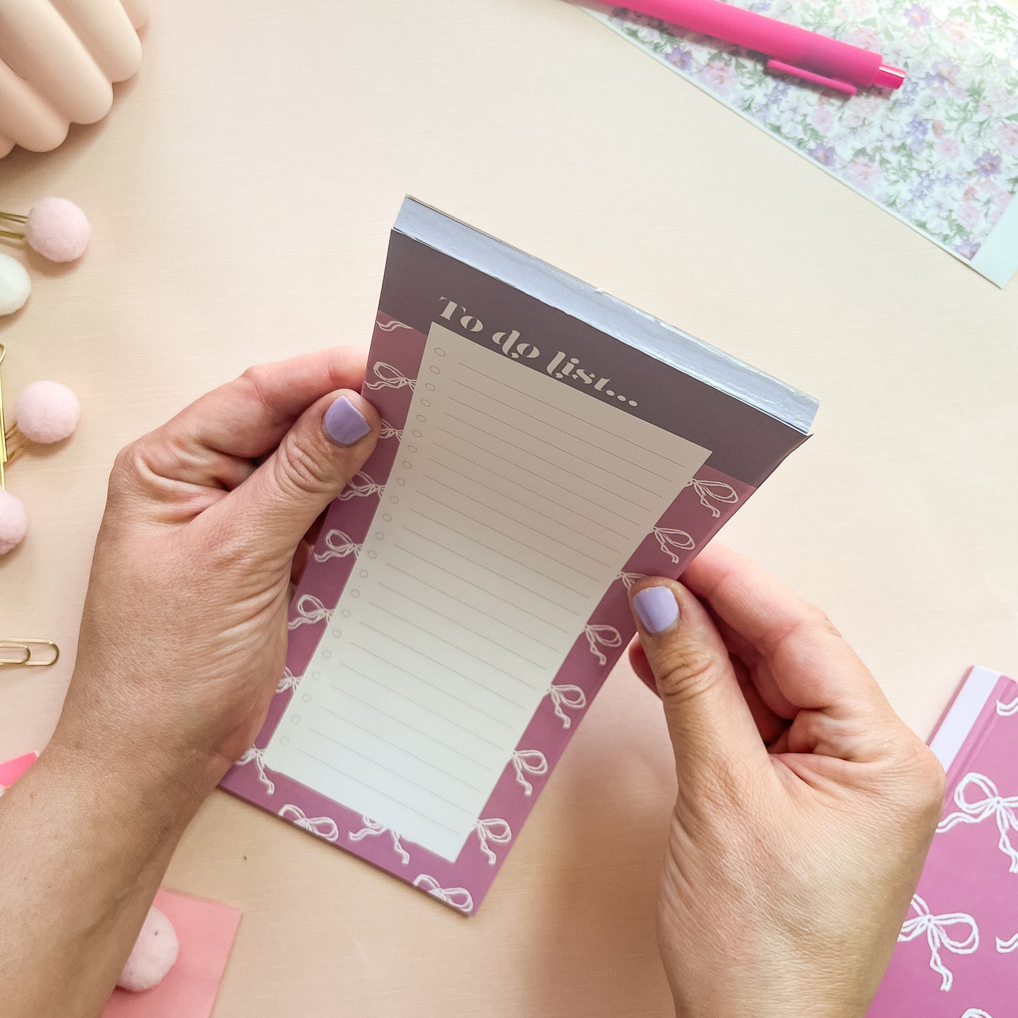 Coquette Bloom To-do List Notepad