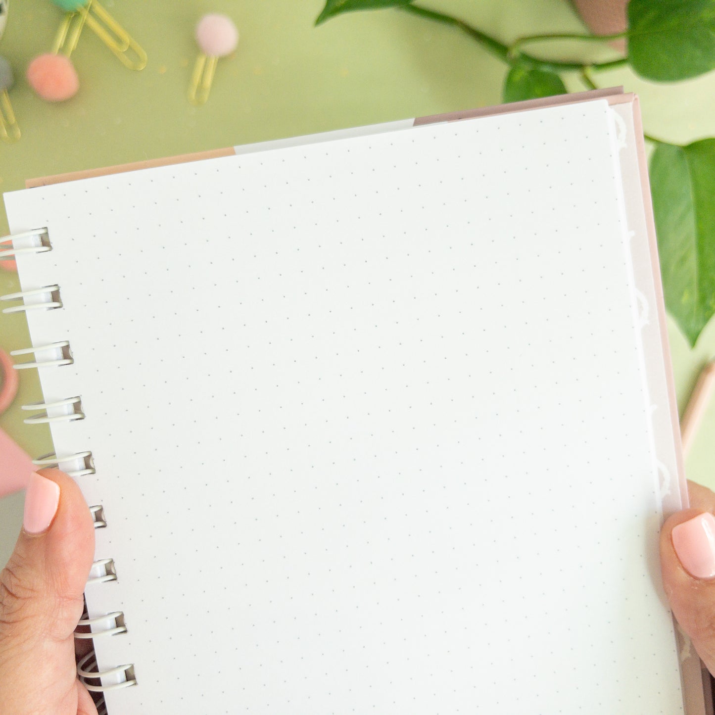 Spiral Notebook White Botanic