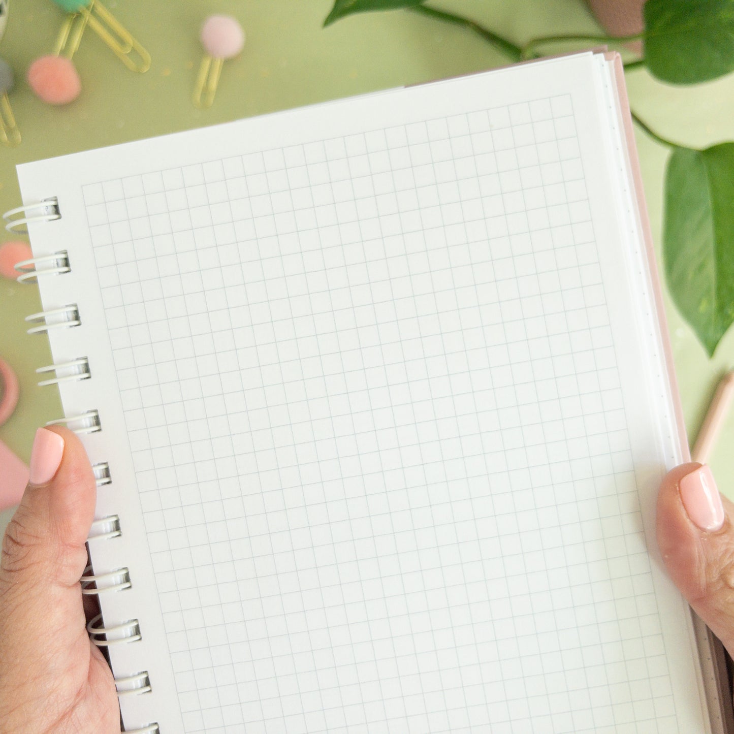 Spiral Notebook White Botanic