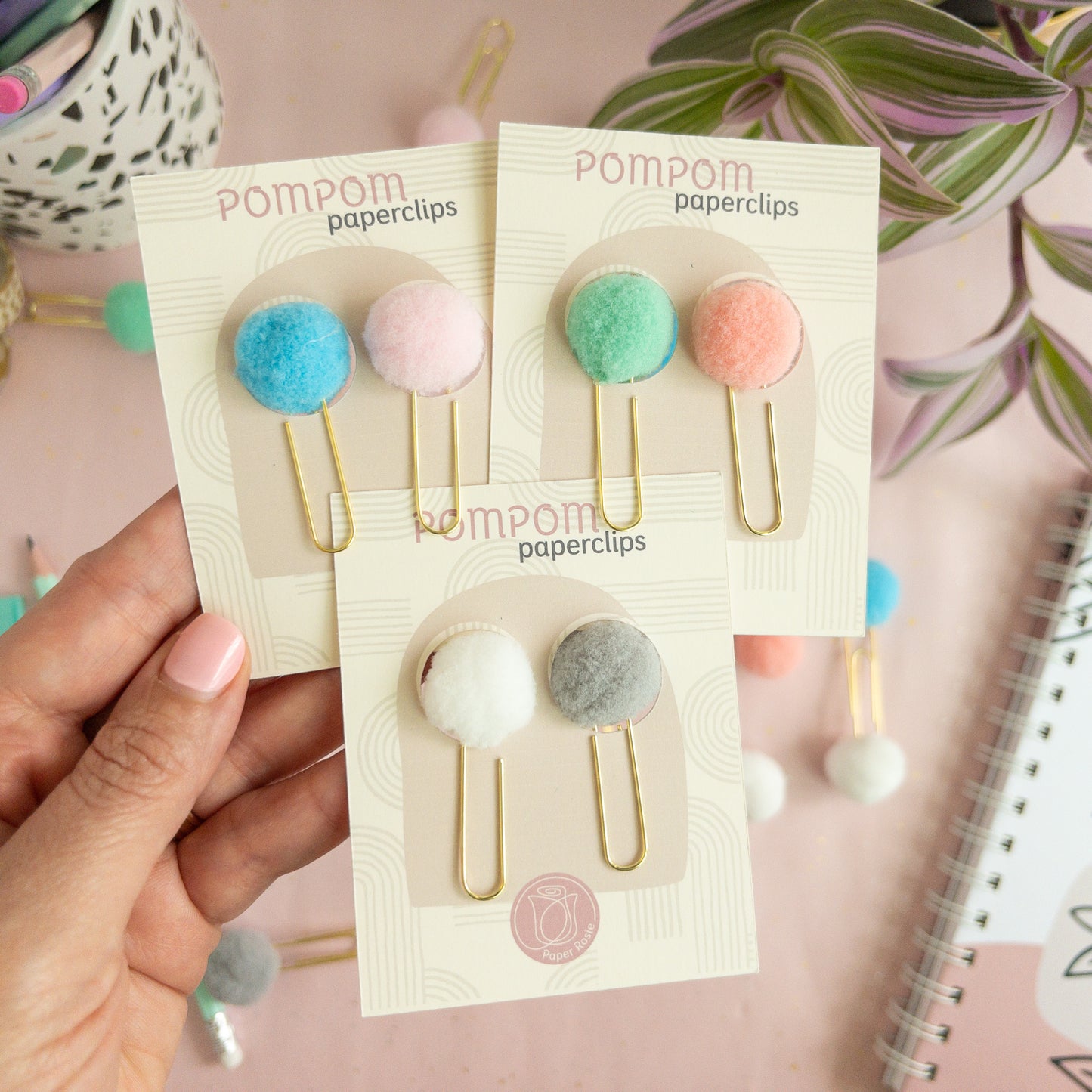 Pompom Paperclips