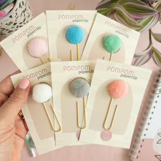 Pompom Pastel Paperclip - Jumbo