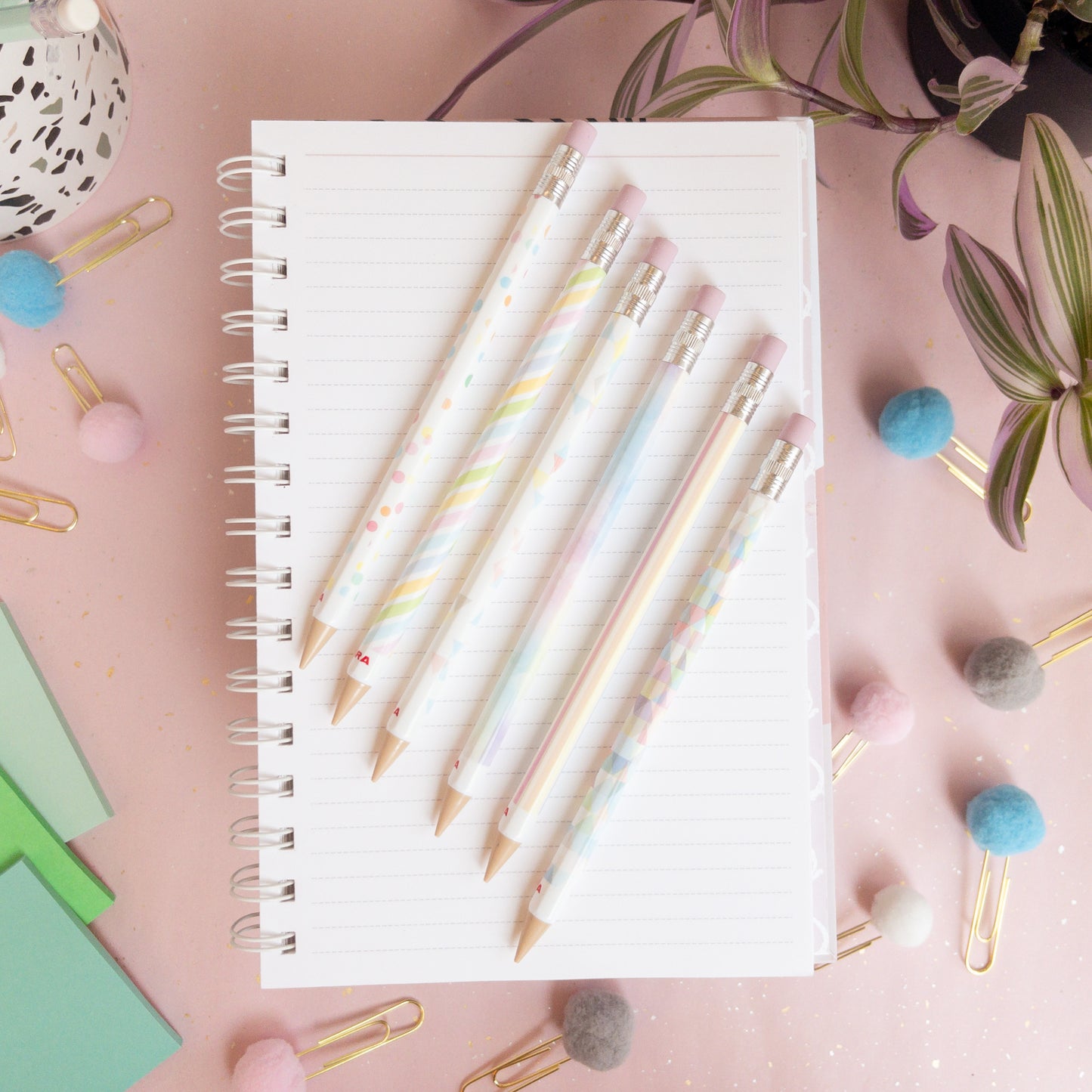 Pastel Happiness Zebra Mechanical Pencil