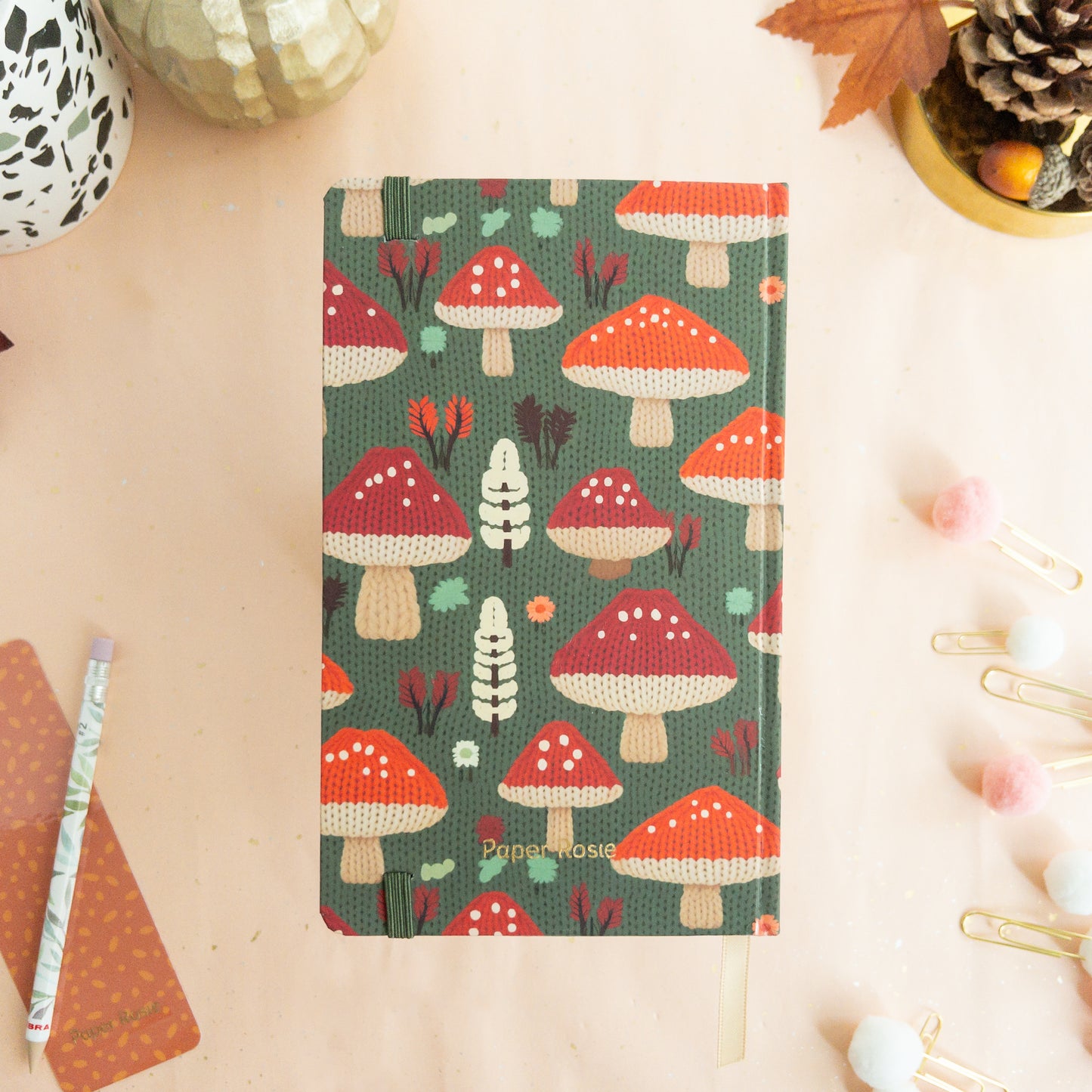 Knitted Mushroom Forest Notebook