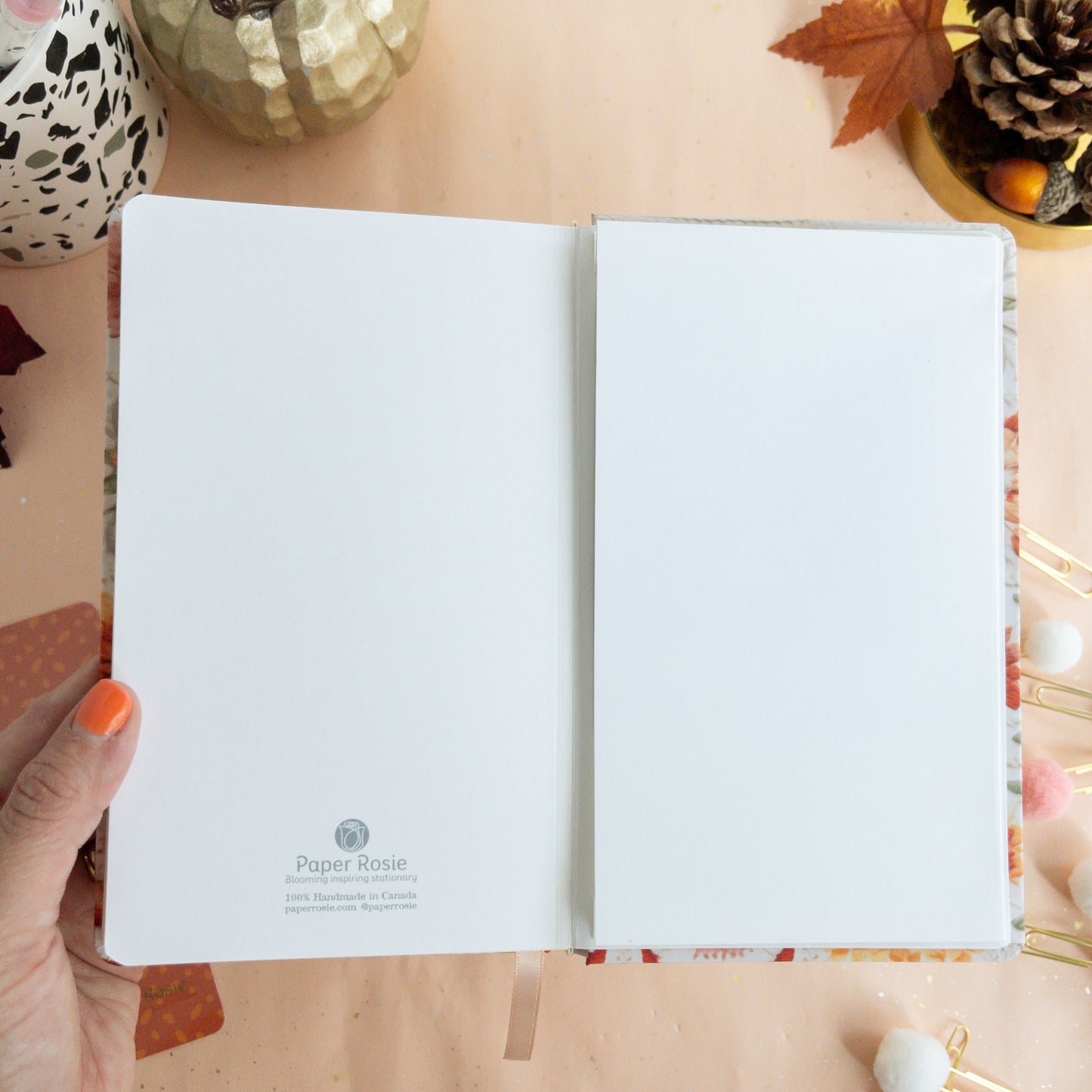 Elegant Floral Fall Notebook