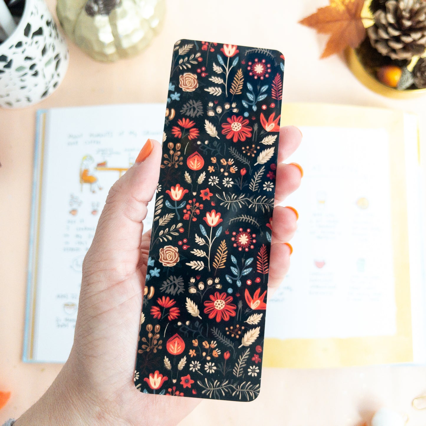 Bookmark Elegant Floral Fall