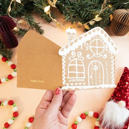 Gingerbread House Holiday Card - Cottage