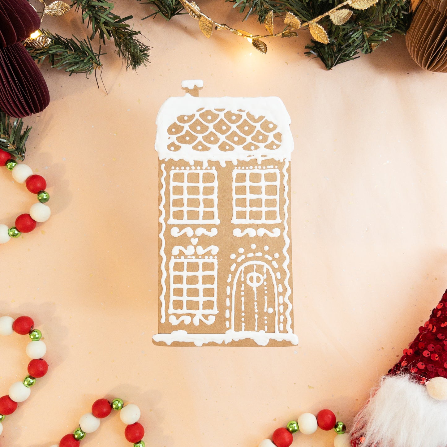 Gingerbread House Holiday Card - Townhouse