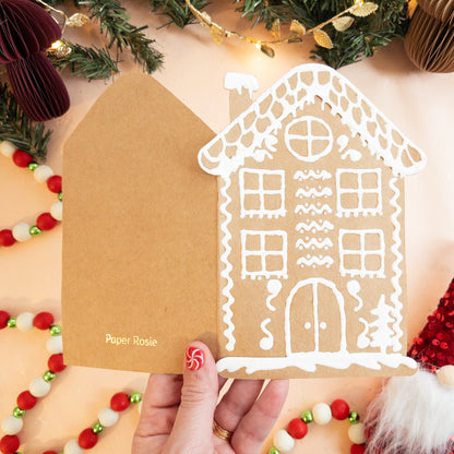 Gingerbread House Holiday Card - Two-Story Home