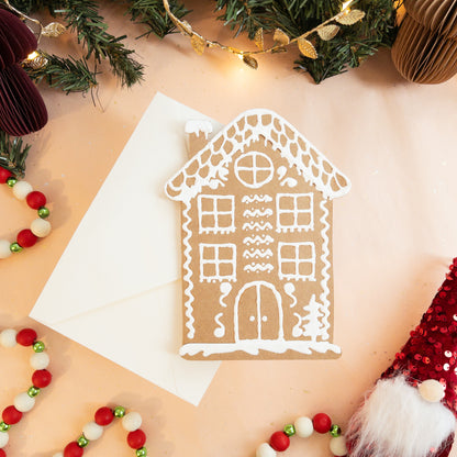 Gingerbread House Holiday Card - Two-Story Home