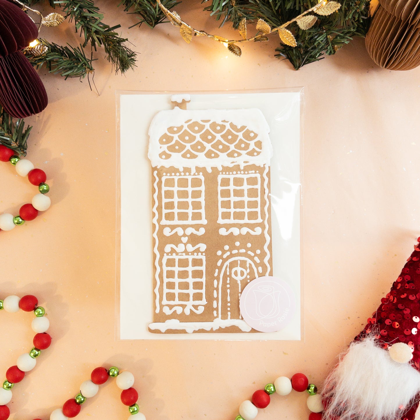 Gingerbread House Holiday Card - Townhouse