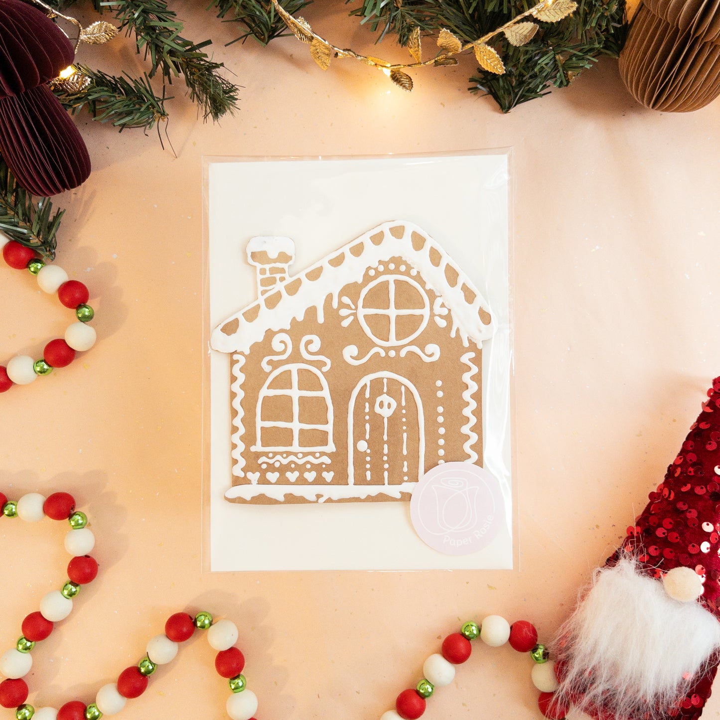 Gingerbread House Holiday Card - Cottage