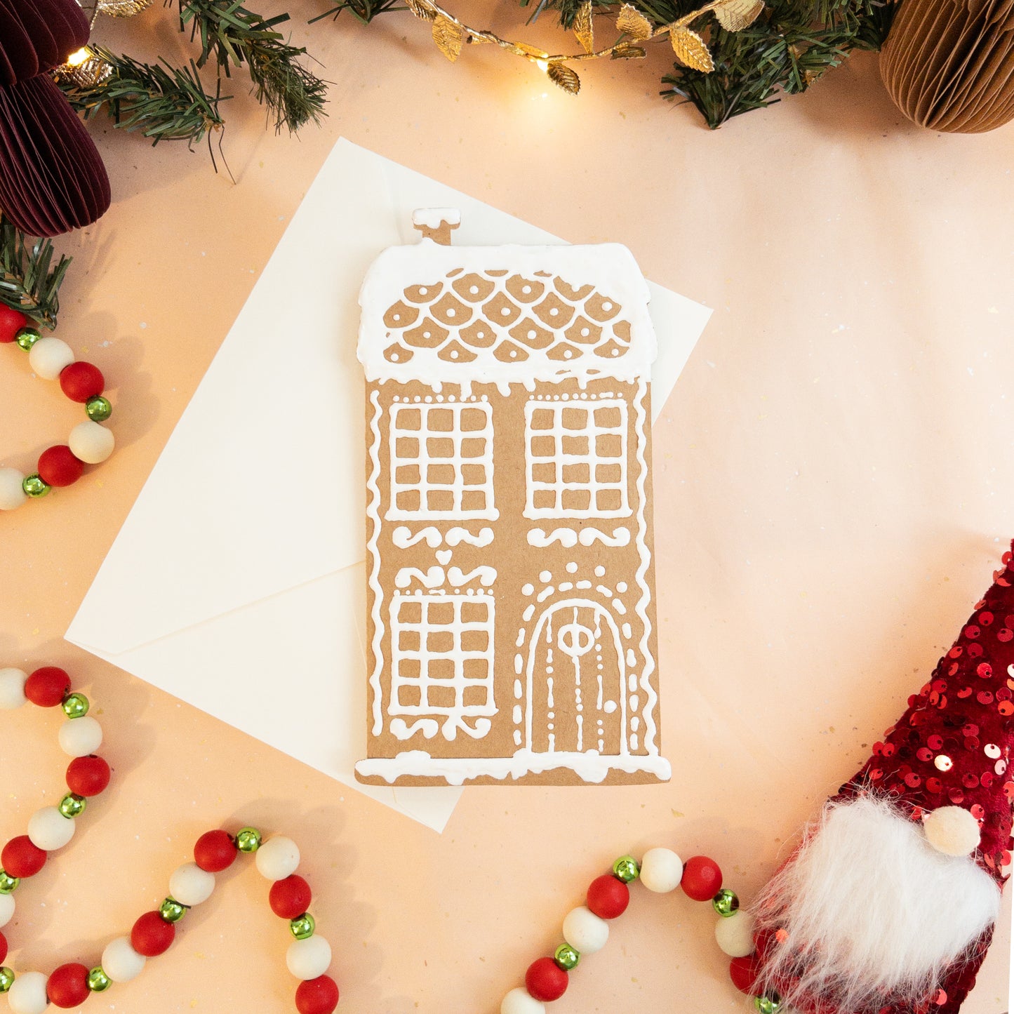 Gingerbread House Holiday Card - Townhouse