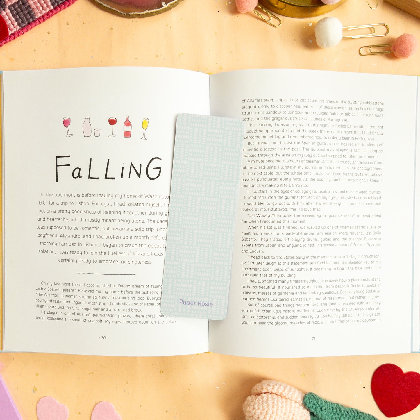 Bookmark Love in Checkered