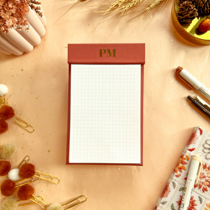 Pumpkin Spice Luxe Desk Notepad - Personalizable