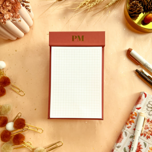 Pumpkin Spice Luxe Desk Notepad - Personalizable