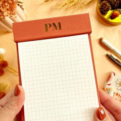 Pumpkin Spice Luxe Desk Notepad - Personalizable