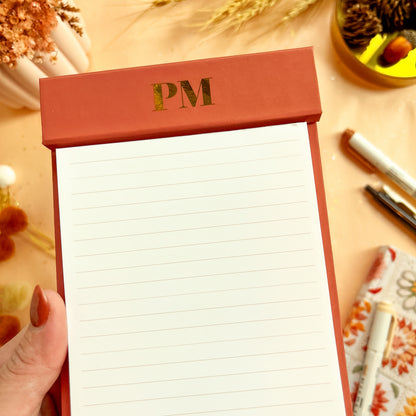 Pumpkin Spice Luxe Desk Notepad - Personalizable