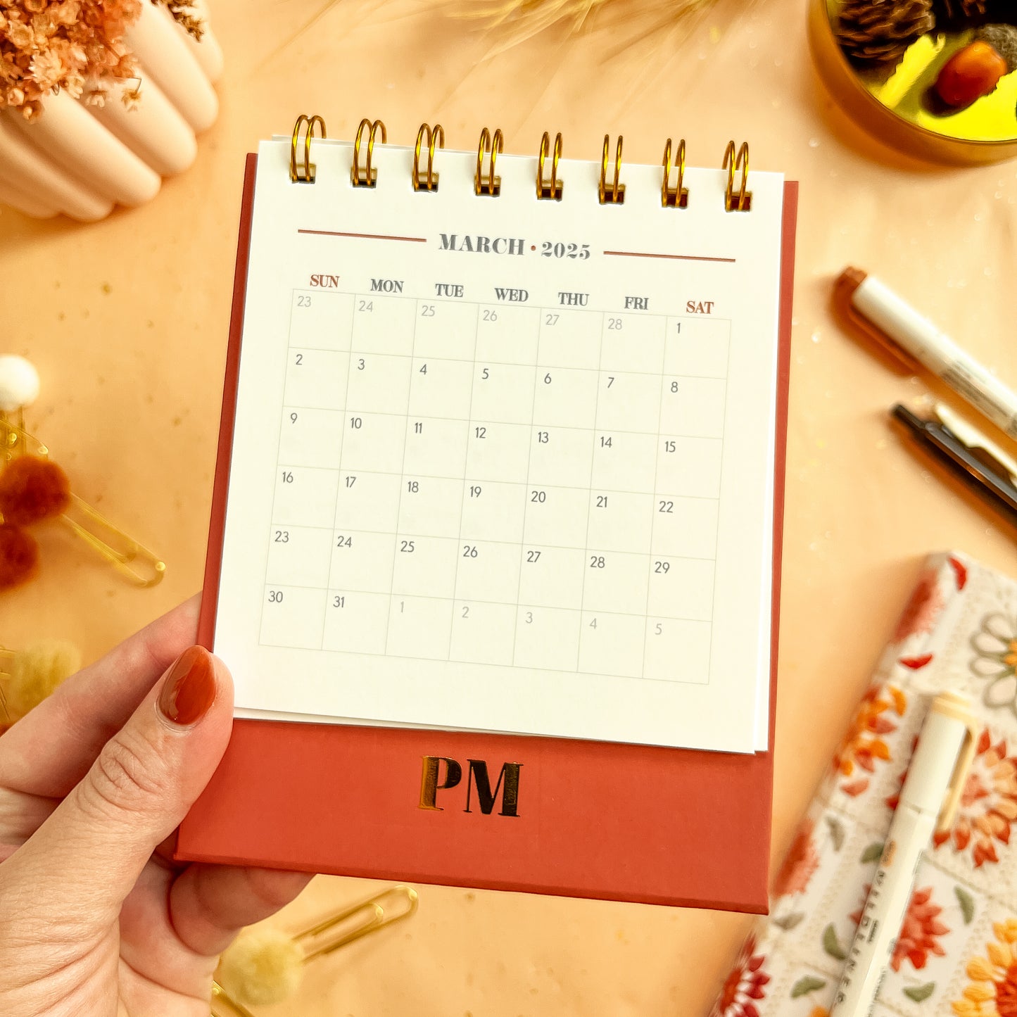 Pumpkin Spice Chic Desk Calendar - Personalizable